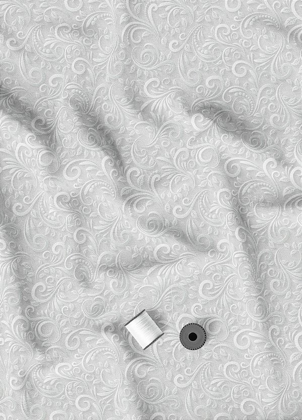Tecido Malha 100% Algodão Fio 30 Estampa Digital Arabesco 3D 1,50m de Largura