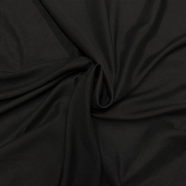 Tecido Microfibra 100g Liso Preto com 1,60m de Largura