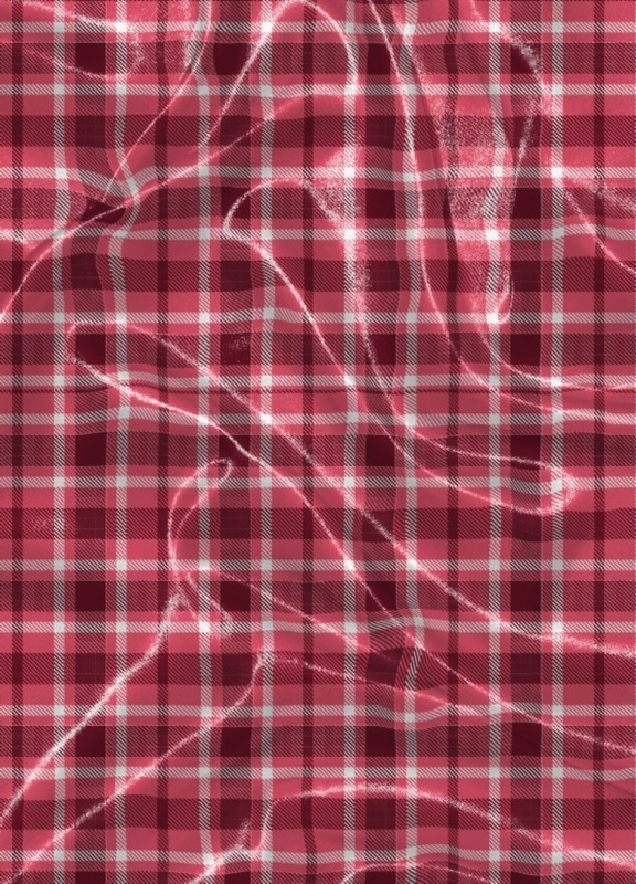Tecido Cetim Estampa Digital  Xadrez Rosa Preto e Branco 1,40m de Largura