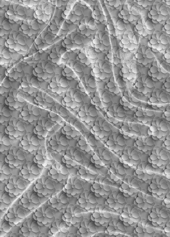 Tecido Cetim Estampa Digital Flor 3D 1,40m de Largura