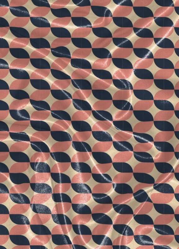 Tecido Cetim Estampa Digital Folhas Laranja e Preto 1,40m de Largura