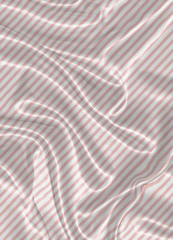 Tecido Cetim Estampa Digital Linha Rose e Branco 1,40m de Largura