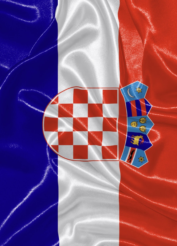 Tecido Cetim Estampa Digital Bandeira da Croácia 1,40m de Largura