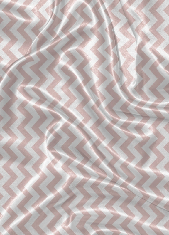 Tecido Cetim Estampa Digital Chevron Rosa 1,40m de Largura