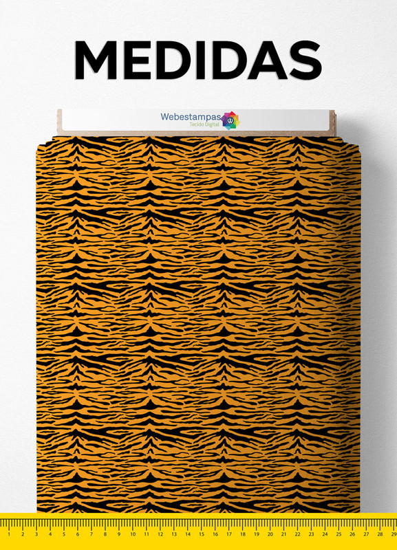 Tecido Cetim Estampa Digital Animal Print 1,40m de Largura