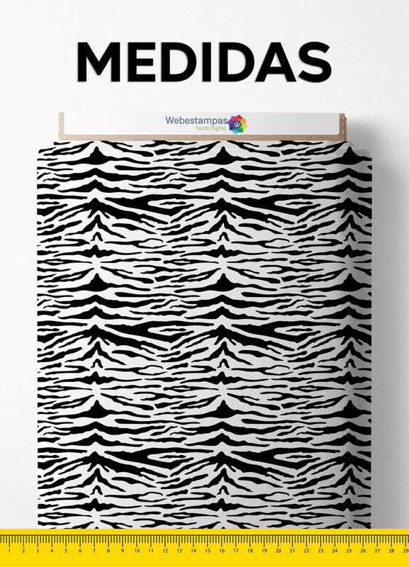 Tecido Cetim Estampa Digital Zebra 1,40m de Largura