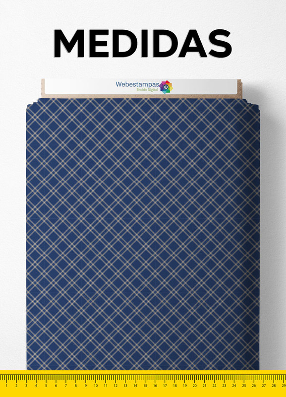 Tecido Cetim Estampa Digital Xadrez 79 com 1,40m de Largura