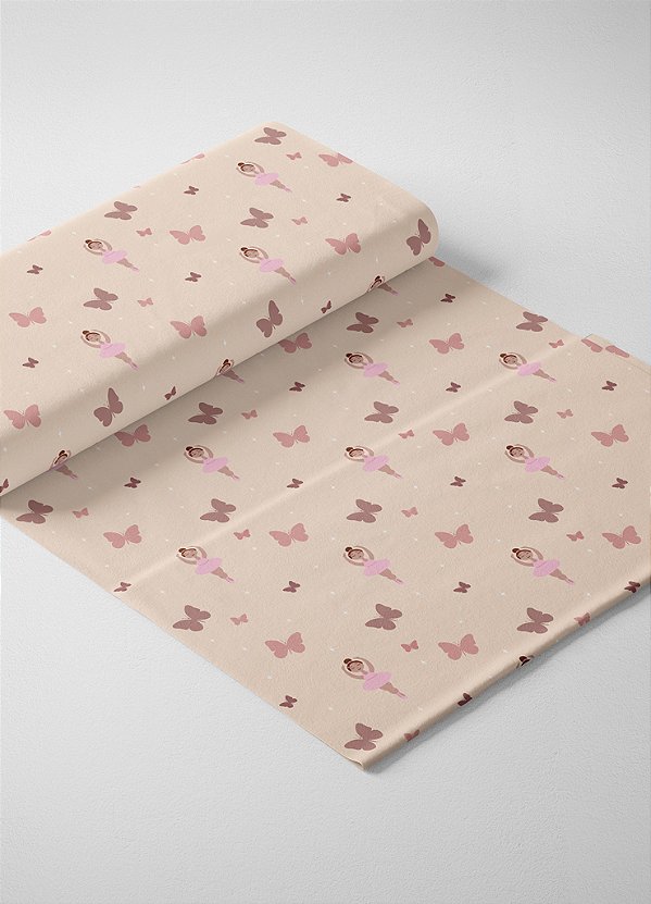 Tecido Cotton Estampa Digital Butterfly Ballet 1,60m de Largura