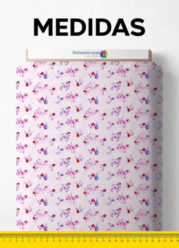 Tecido Cotton Estampa Digital Floral 164 com 1,60m de Largura