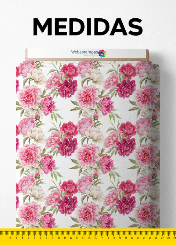Tecido Cotton Estampa Digital Floral 183 com 1,60m de Largura