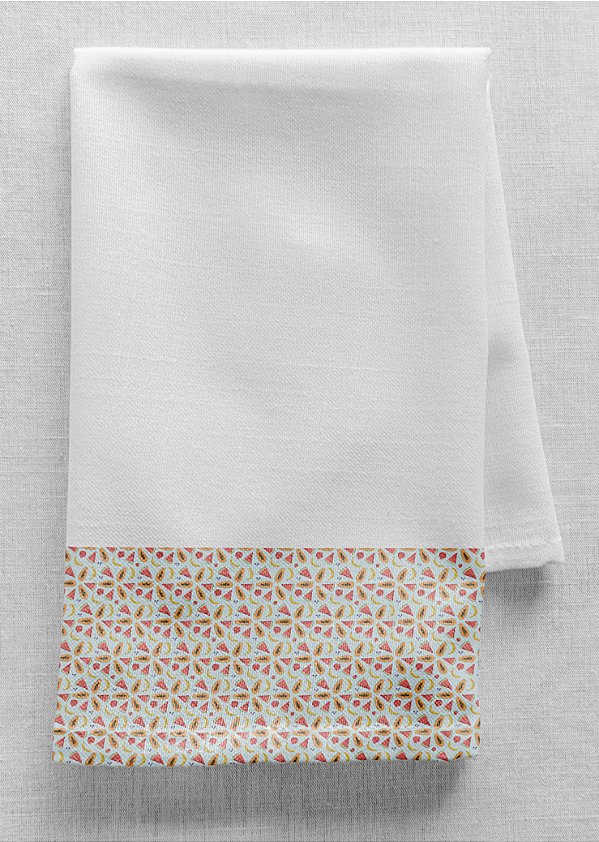 Tecido Cotton Estampa Digital Mamão e Melancia 1,60m de Largura