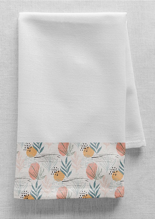 Tecido Cotton Estampa Digital Ramos 1,60m de Largura