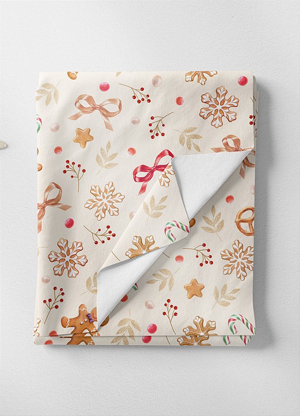 Tecido Cotton Estampa Digital Tema Natalino com 1,60m de Largura