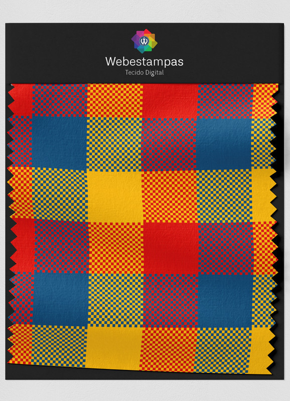 Tecido Microfibra Estampa Digital Patchwork 12 com 1,55m de Largura