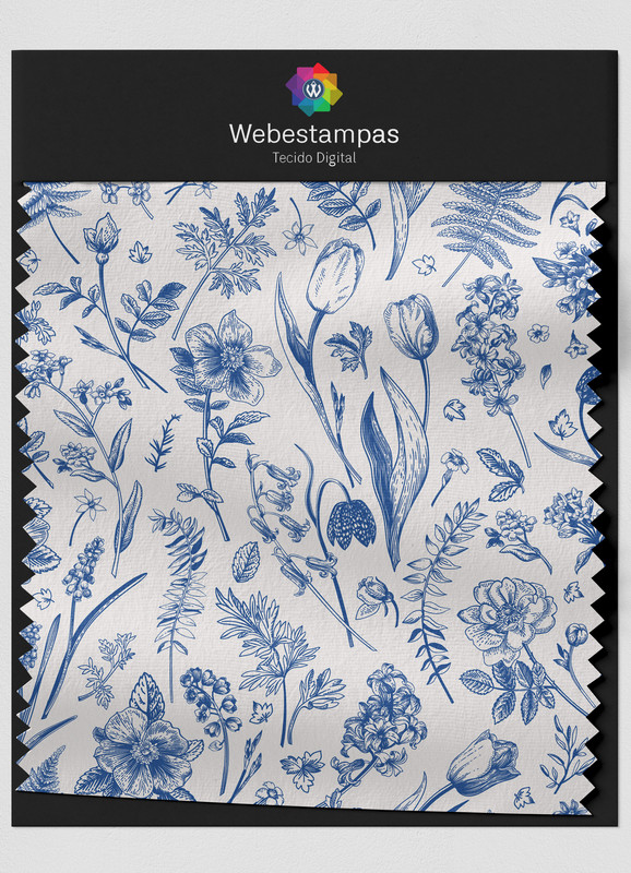 Tecido Microfibra Estampa Digital Floral 307 com 1,55m de Largura