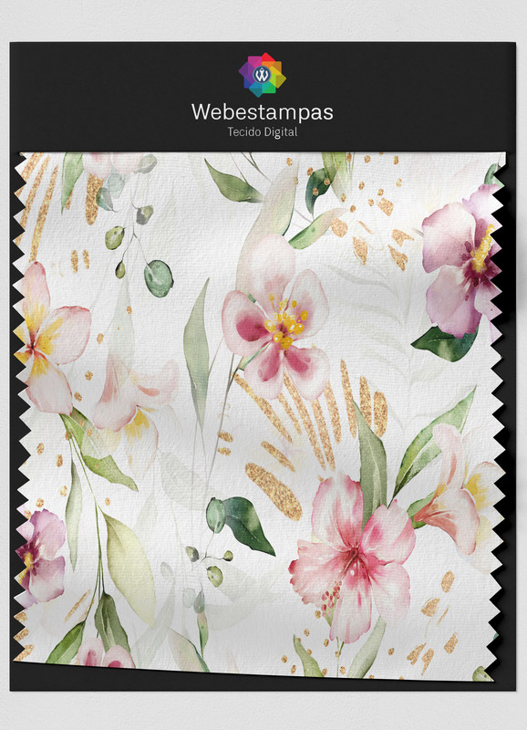 Tecido Microfibra Estampa Digital Floral 317 com 1,55m de Largura