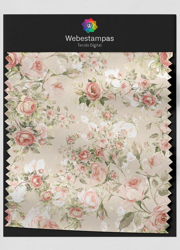 Tecido Microfibra Estampa Digital Floral 321 com 1,55m de Largura