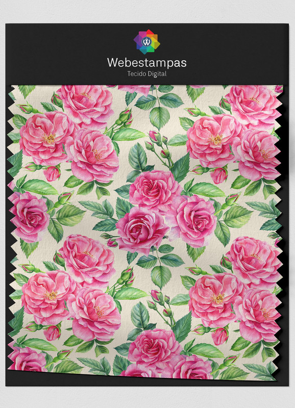 Tecido Microfibra Estampa Digital Floral 325 com 1,55m de Largura