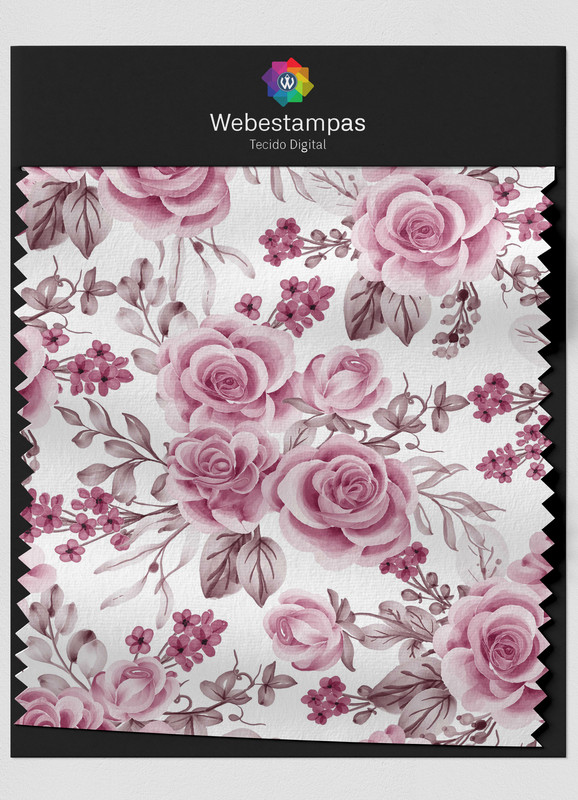 Tecido Microfibra Estampa Digital Floral 335 com 1,55m de Largura