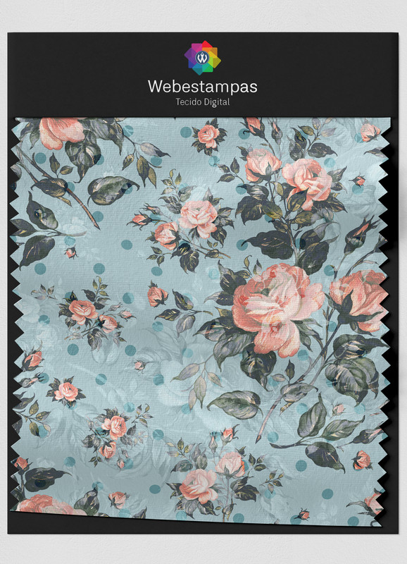 Tecido Microfibra Estampa Digital Floral 339 com 1,55m de Largura