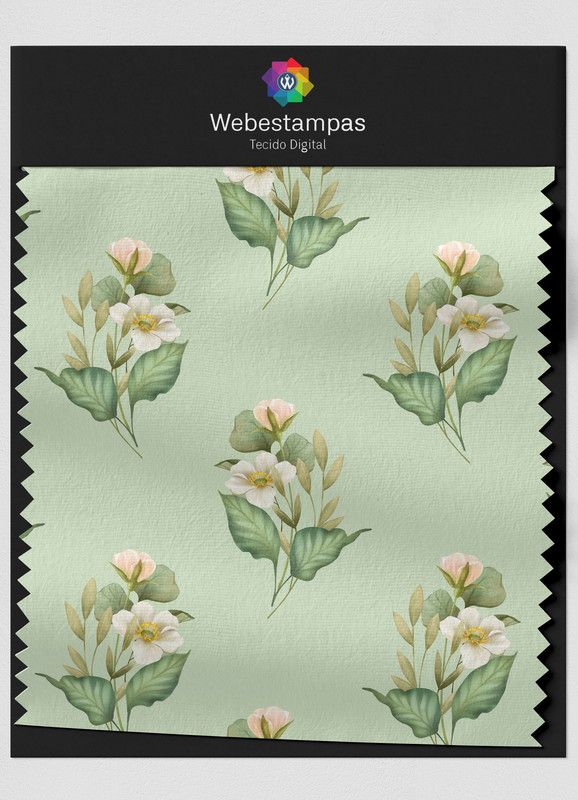 Tecido Microfibra Estampa Digital Floral 347 com 1,55m de Largura