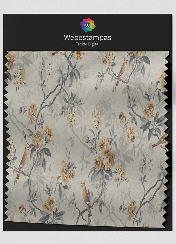 Tecido Microfibra Estampa Digital Floral 351 com 1,55m de Largura