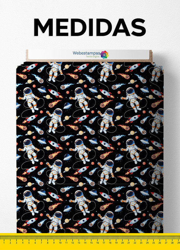 Tecido Microfibra Estampa Digital Starman 1,55m de Largura