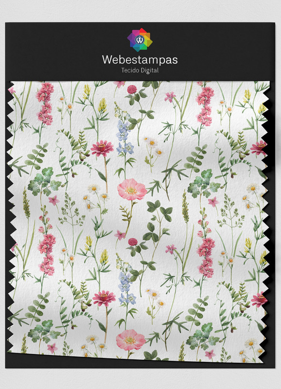 Tecido Micropercal Estampa Digital Floral 309 com 1,55m de Largura