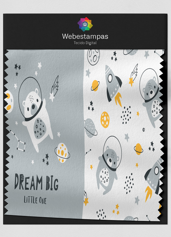 Tecido Micropercal Estampa Digital Dream Big 1,55m de Largura