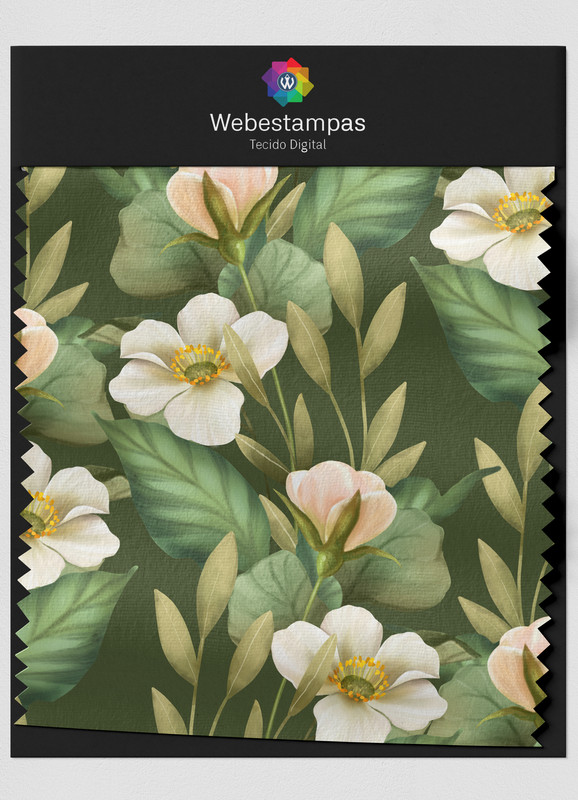 Tecido Tactel Estampa Digital Floral 348 com 1,55m de Largura