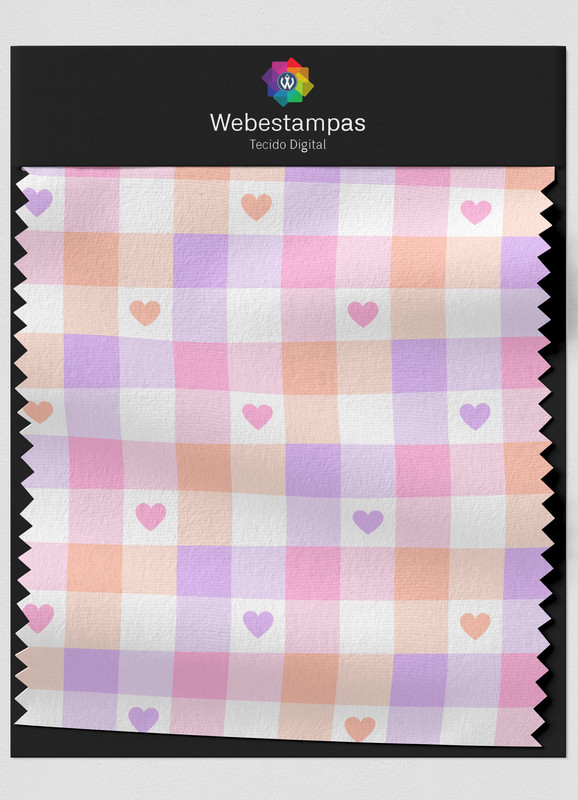 Tecido Helanca Estampa Digital Xadrez 6 com 1,55m de Largura