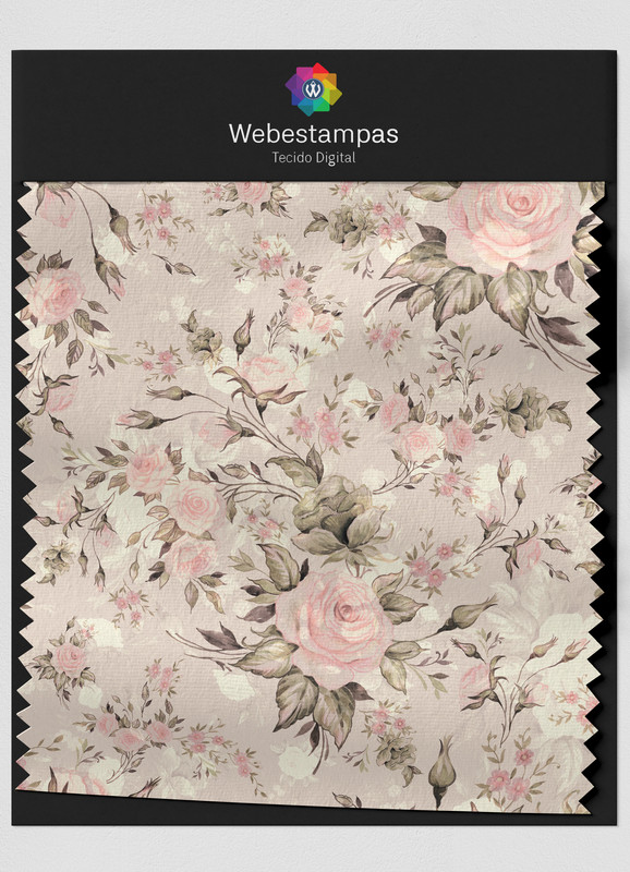 Tecido Helanca Estampa Digital Floral 331 com 1,55m de Largura