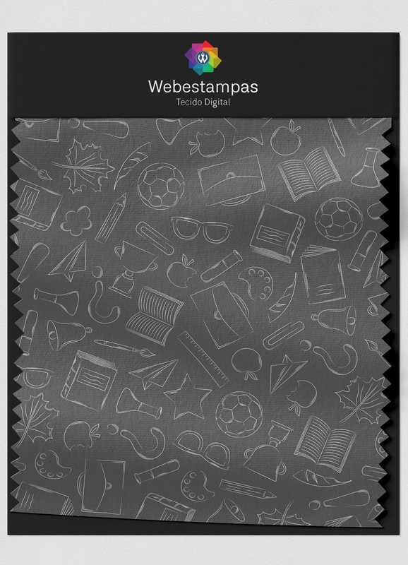 Tecido Helanca Estampa Digital Escolar 1,55m de Largura