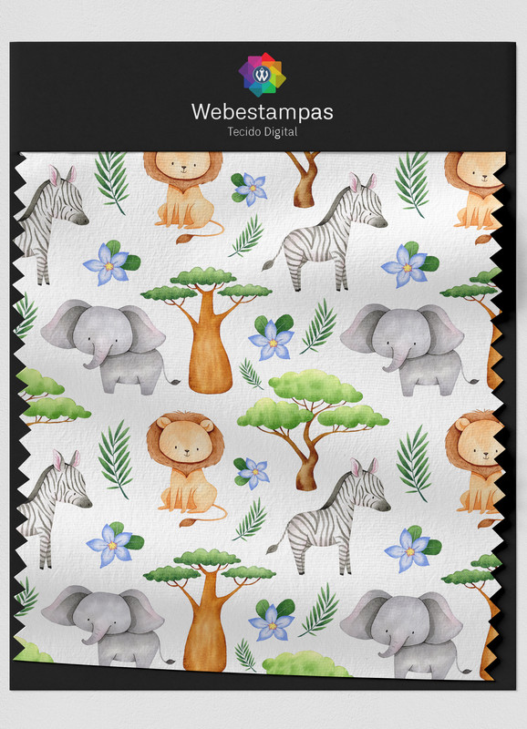 Tecido Oxford Estampa Digital Bichinhos Alegres 1,55m de Largura