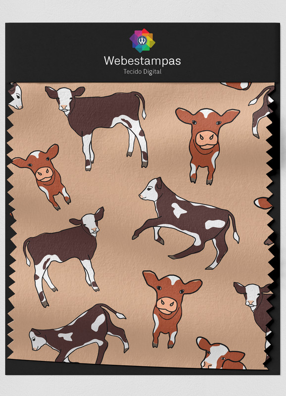 Tecido Oxford Estampa Digital Vaquinhas 1,55m de Largura