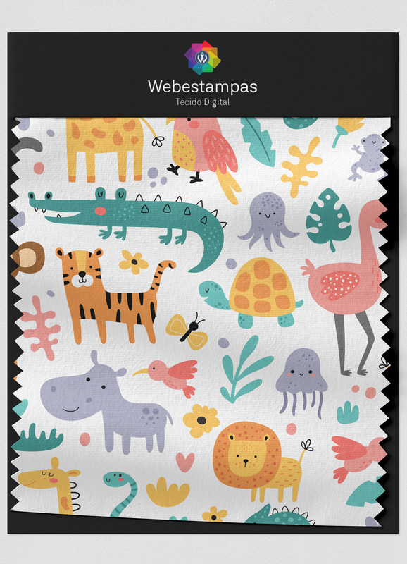 Tecido Oxford Estampa Digital Fauna 1,55m de Largura