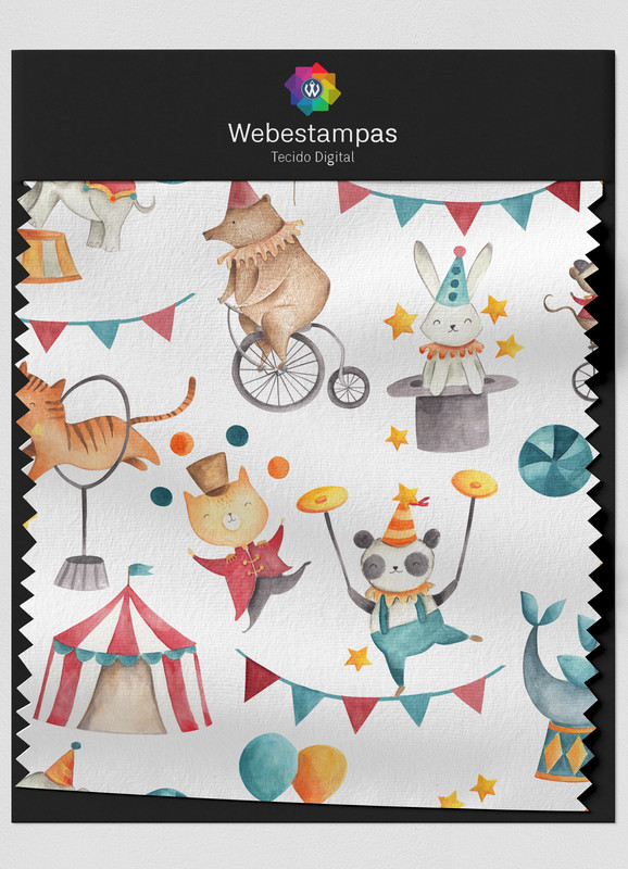 Tecido Oxford Estampa Digital Picadeiro dos Animais 1,55m de Largura