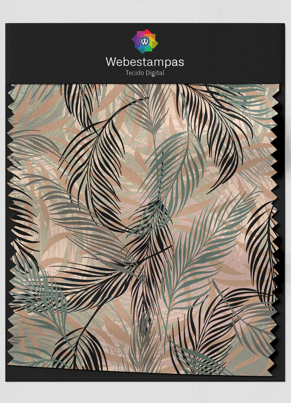 Tecido Oxford Estampa Digital Folhas 19 com 1,55m de Largura