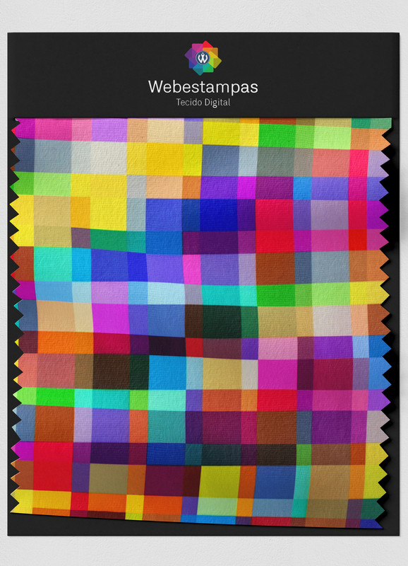 Tecido Oxford Estampa Digital Patchwork 3 com 1,55m de Largura