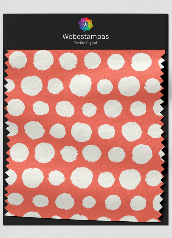 Tecido Oxford Estampa Digital Poá 1 com 1,55m de Largura