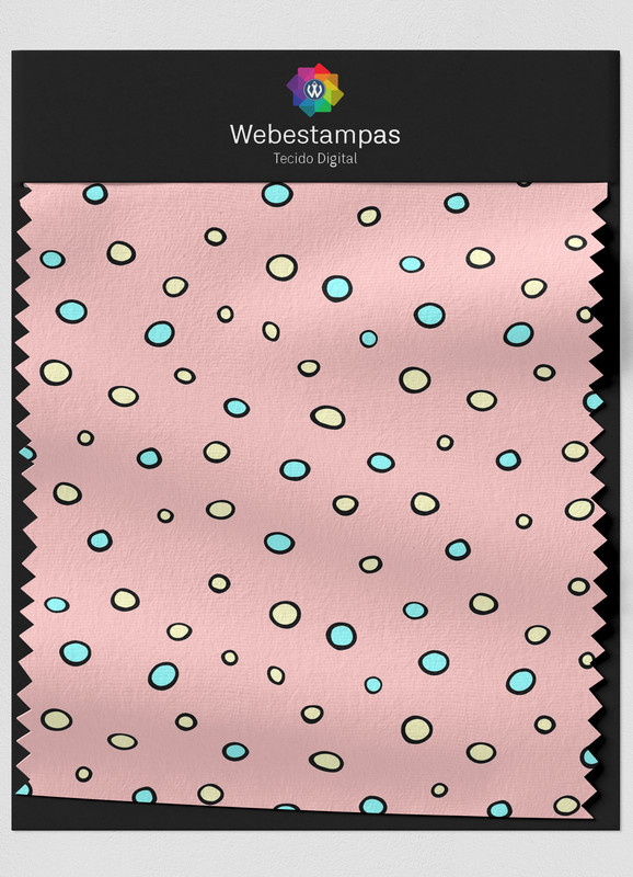 Tecido Oxford Estampa Digital Poá 4 com 1,55m de Largura