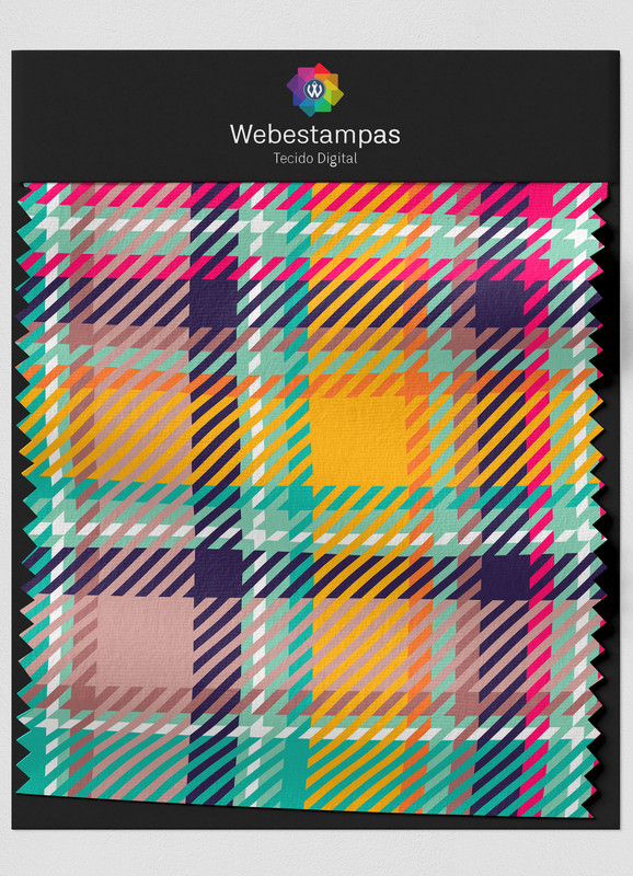 Tecido Oxford Estampa Digital Xadrez 10 com 1,55m de Largura