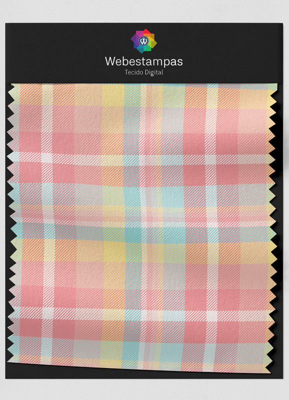Tecido Oxford Estampa Digital Xadrez 12 com 1,55m de Largura