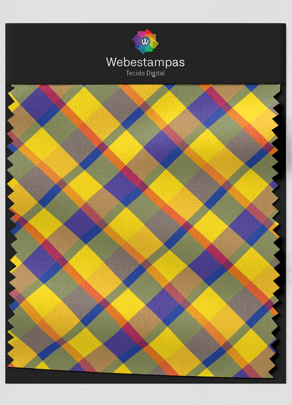 Tecido Oxford Estampa Digital Xadrez 5 com 1,55m de Largura