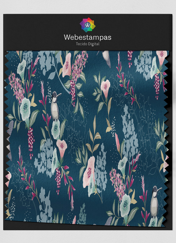 Tecido Oxford Estampa Digital Floral 301 com 1,55m de Largura