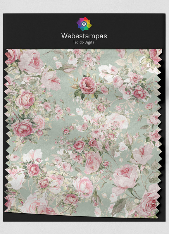Tecido Oxford Estampa Digital Floral 320 com 1,55m de Largura