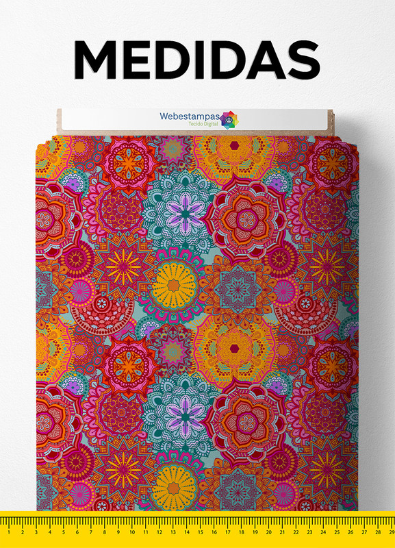 Tecido Velboa Estampa Digital Étnica 2 com 1,55m de Largura