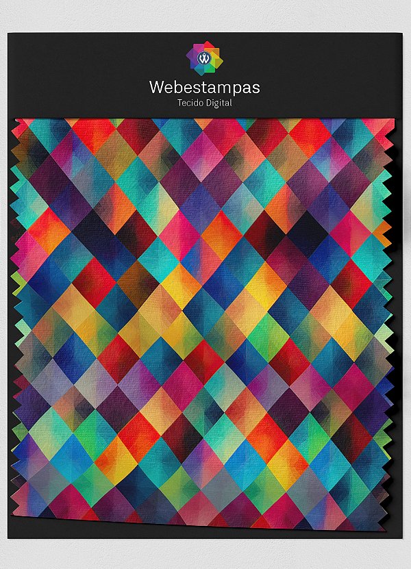 Tecido Veludo Estampa Digital 3D Colorida 1,55m de Largura