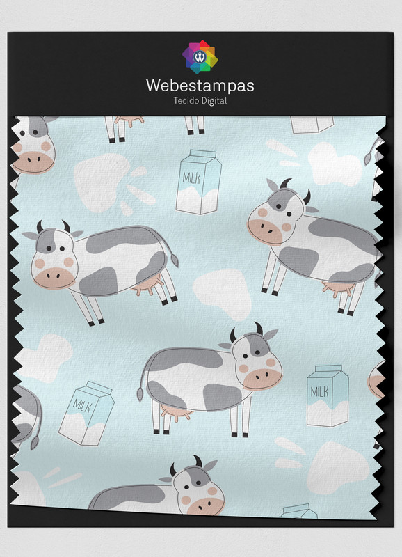 Tecido Veludo Estampa Digital Vaquinha 1,55m de Largura