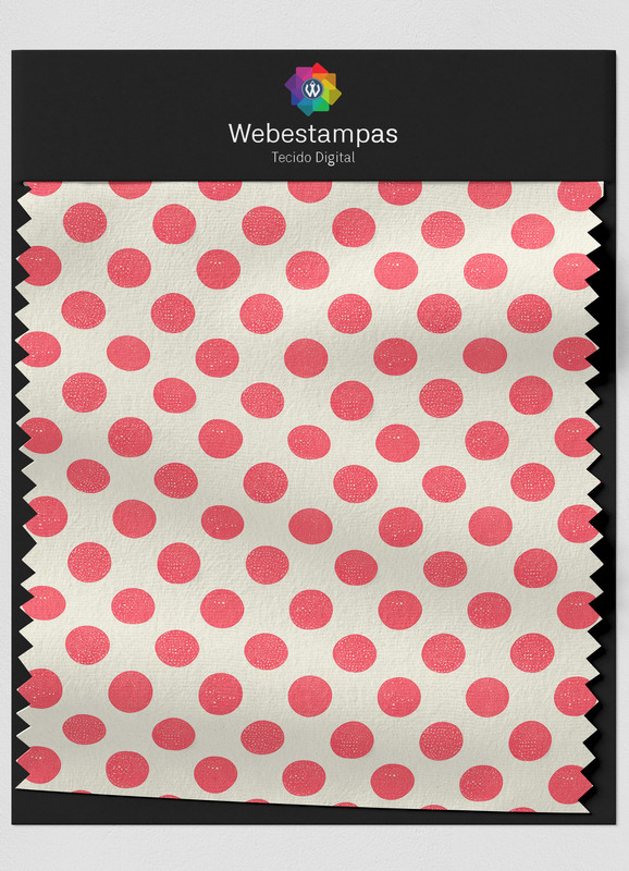 Tecido Veludo Estampa Digital Poá 8 com 1,55m de Largura